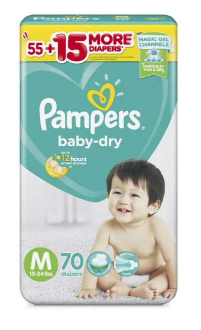 Baby-Dry Taped Diapers Jumbo Pack