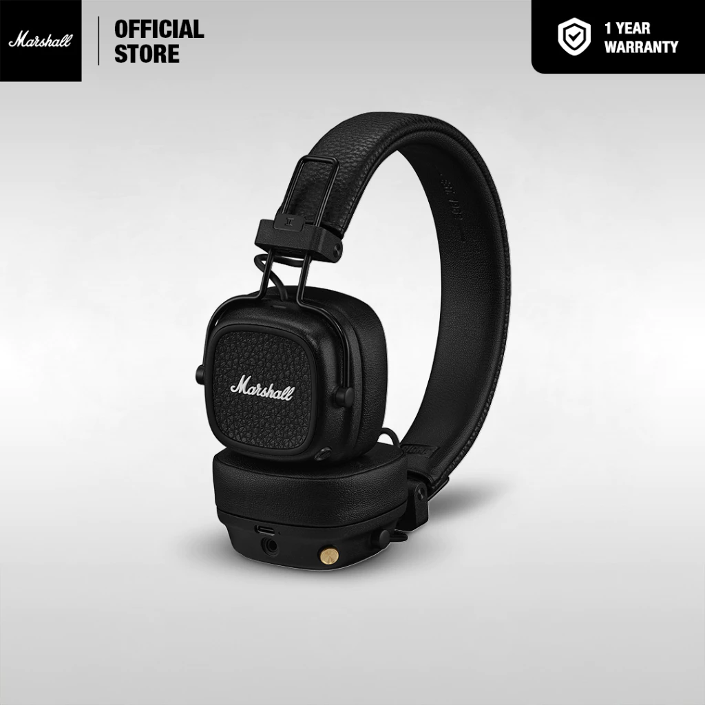Marshall Major V Bluetooth Headphones - On-Ear with Wireless Charging & 100hr Playtime