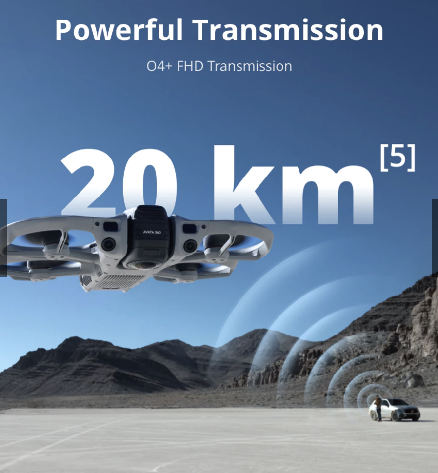 DJI Avata 360 – 8K 1-Inch Imaging | O4+ Transmission | 360° Lens | Omni Sensing | Spotlight Free