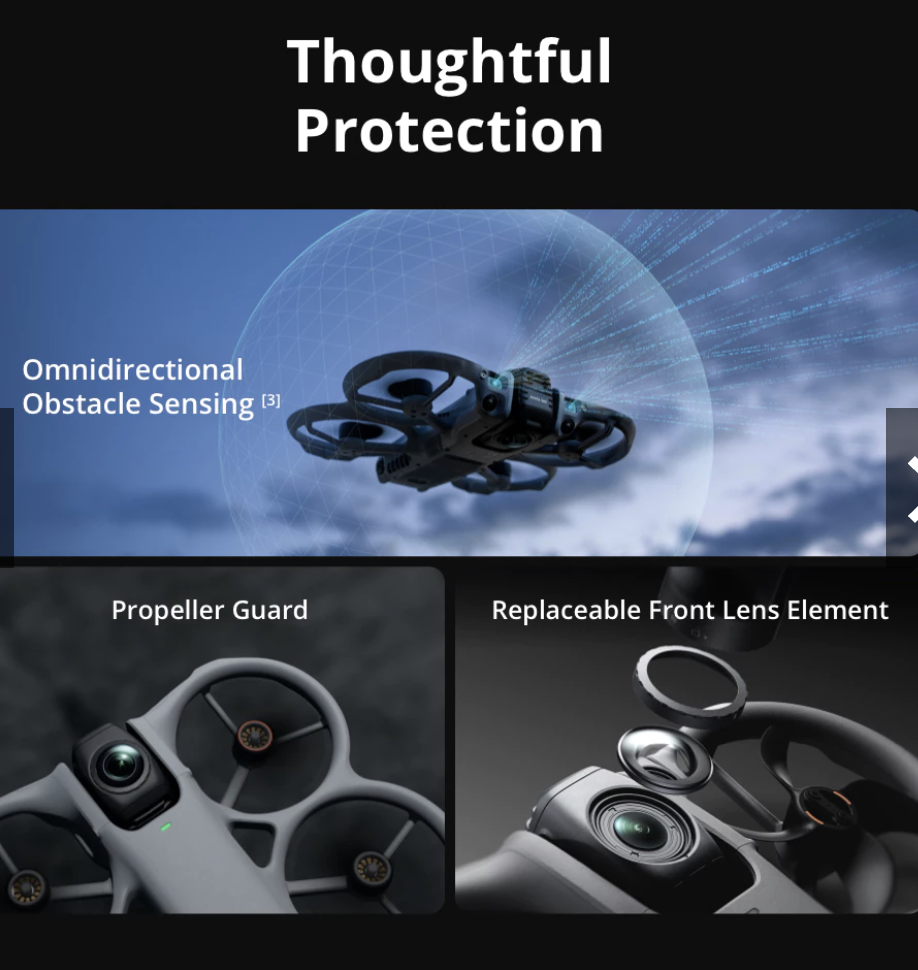 DJI Avata 360 – 8K 1-Inch Imaging | O4+ Transmission | 360° Lens | Omni Sensing | Spotlight Free