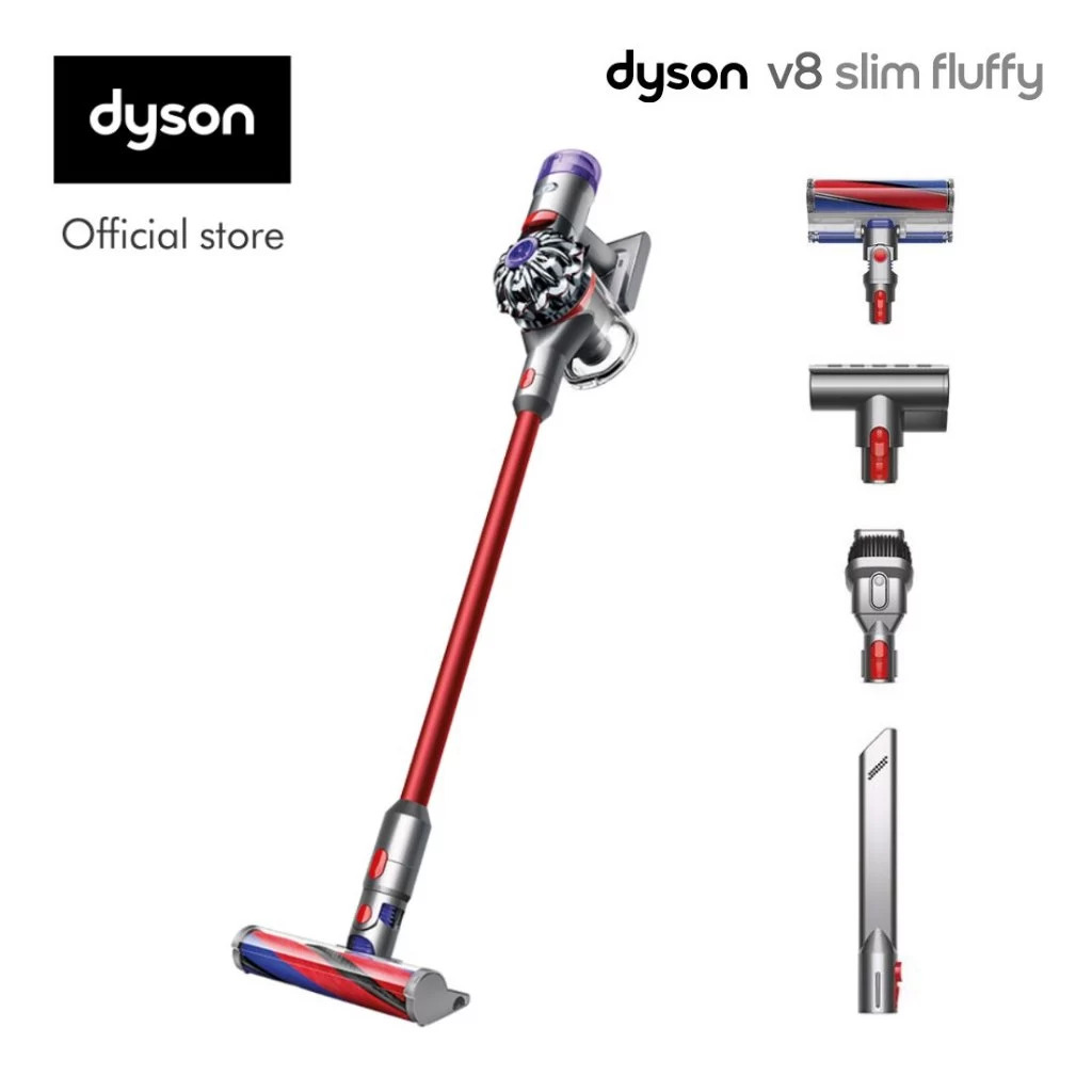 Dyson V8 Slim Fluffy Cordless Vacuum Cleaner | 4-in-1 with dock | 40 Mins Runtime | Soft Roller Head