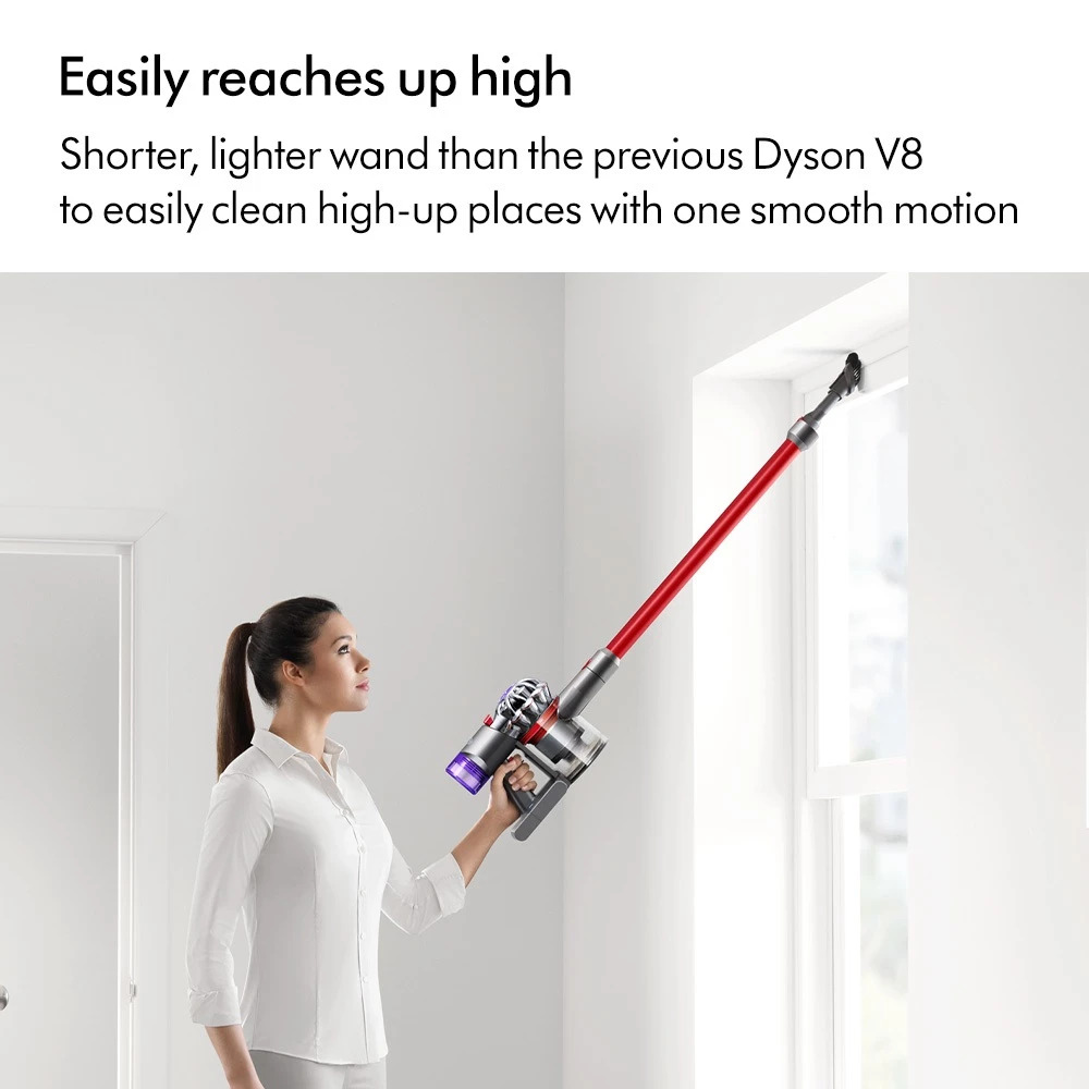 Dyson V8 Slim Fluffy Cordless Vacuum Cleaner | 4-in-1 with dock | 40 Mins Runtime | Soft Roller Head