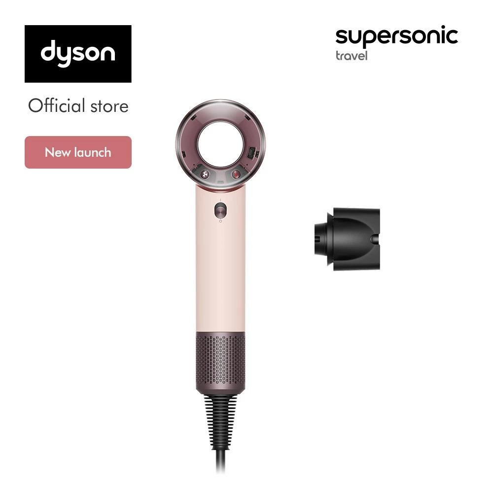 Dyson Supersonic Travel Hair Dryer | Fast Drying | Lightweight | Universal Voltage (Ceramic Pink)