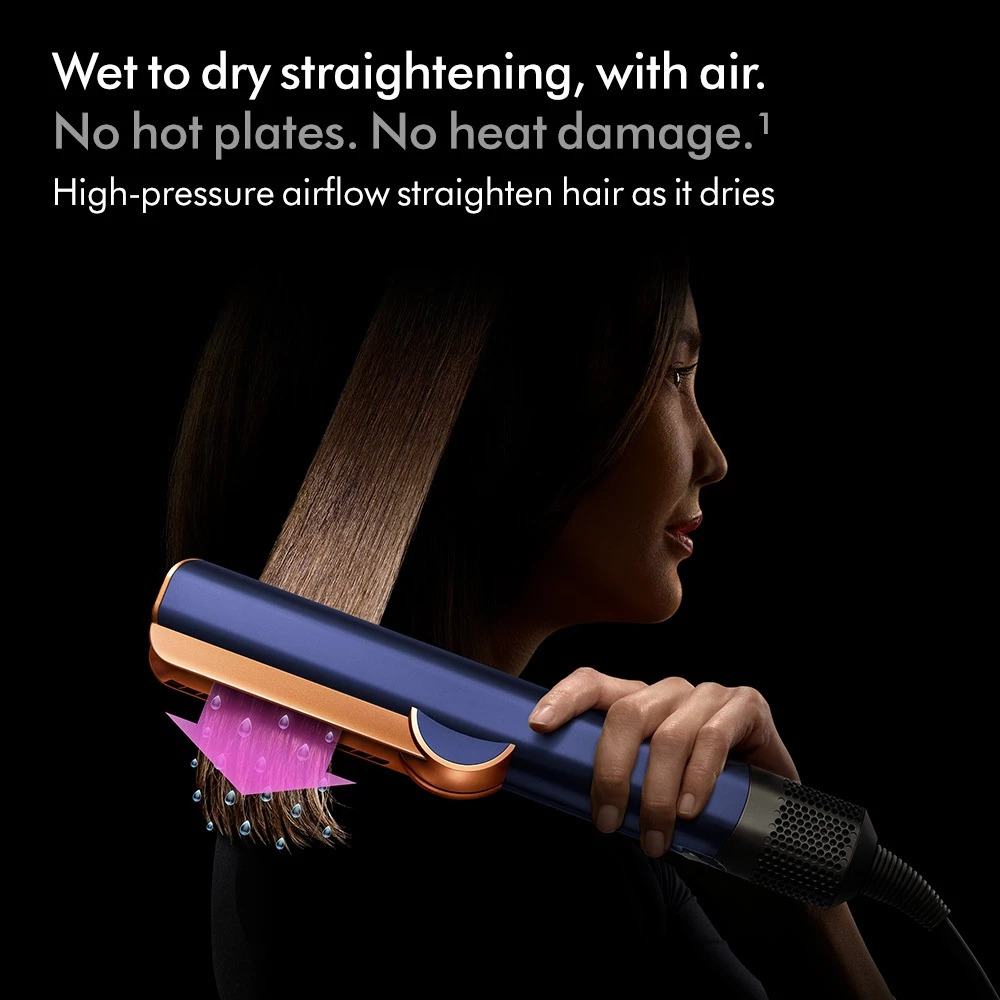 Dyson Airstrait ™ straightener Wet to dry straightening, with air | No Heat Damage (Prussian Blue)
