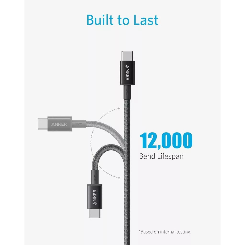 Anker New Nylon USB C to USB C Cable 60W Fast Charging, Braided Cable for iPhone 17/16/15