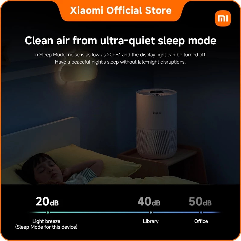 Xiaomi Smart Air Purifier 4 Compact |1-year Warranty | Allergen removal | Low Noise | Smart control