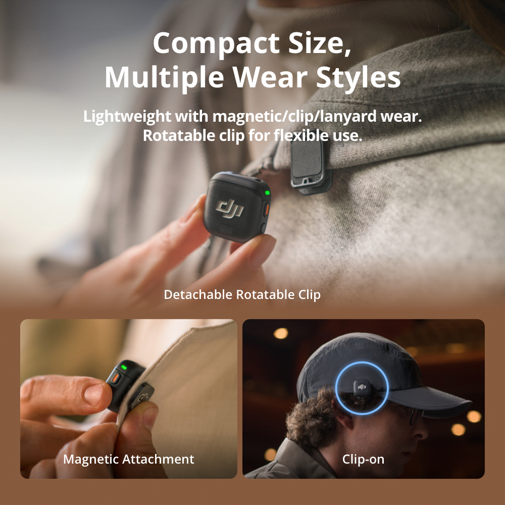 DJI Mic 3 - Four-Channel Output | Dual-Band Reliability | 48 kHz 24-bit Lossless Transmission | Dual