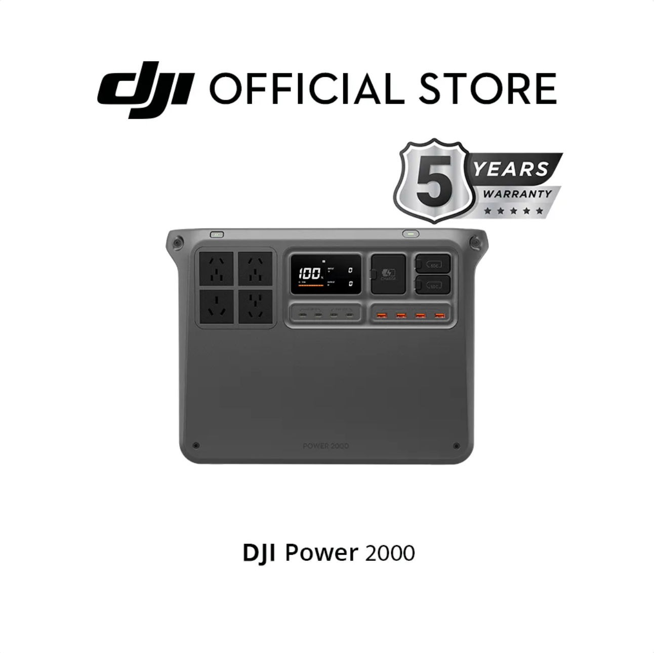 DJI Portable Power Station 2000 - Capacity 22.5 kWh | Output Power 3000W | AC Recharge 0- 80% in 70